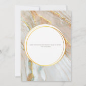 Octopus-Marmor Wasserfarben geometrische Meere Einladung (Rückseite)