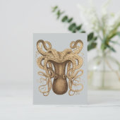 Octopus Marmoratus (blau) Postkarte (Stehend Vorderseite)