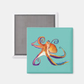 Octopus Meereswelt Aquarellkunst Magnet (Vorderseite/Rückseite)