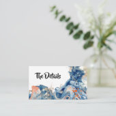 Octopus Meersäugetiere blau-orangefarbene Details Begleitkarte (Stehend Vorderseite)