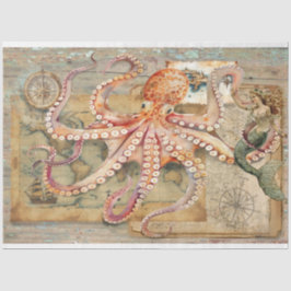 Octopus mermaid-Dekopapier Seidenpapier