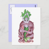 Octopus Mermaid Postkarte (Vorne/Hinten)