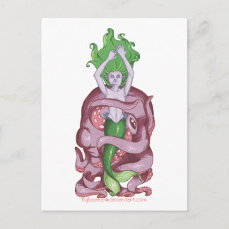 Octopus Mermaid Postkarte