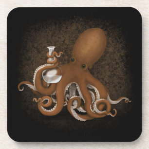 Octopus mit Chemie Flasche Steampunk Wissenschaft Getränkeuntersetzer