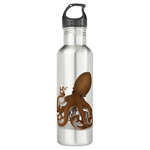 Octopus mit Labrador Flasche Steampunk Chemie Edelstahlflasche