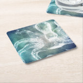 Octopus Mitternacht Blau Aquamarine Wasserfarbe Vi Rechteckiger Pappuntersetzer (angewinkelt)