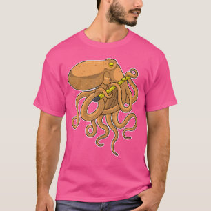 Octopus Musician Flute Music T-Shirt