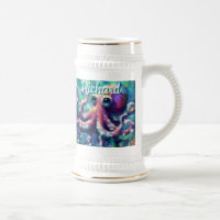 Octopus Nautical Beach Coastal Personalisiert