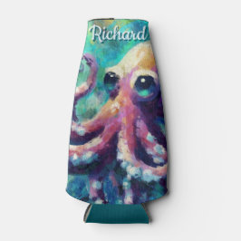 Octopus Nautical Beach Coastal Personalisiert Flaschenkühler