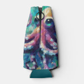 Octopus Nautical Beach Coastal Personalisiert Flaschenkühler (Rückseite)