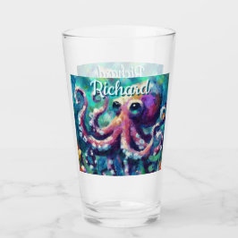 Octopus Nautical Beach Coastal Personalisiert Glas