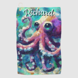 Octopus Nautical Beach Coastal Personalisiert Golfhandtuch