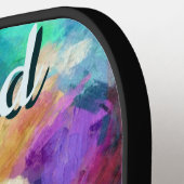 Octopus Nautical Beach Coastal Personalisiert Pickleball Schläger (Linke Seite)