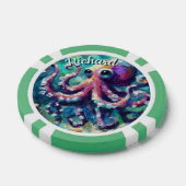 Octopus Nautical Beach Coastal Personalisiert Pokerchips (Einzeln)