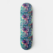 Octopus Nautical Beach Coastal Personalisiert Skateboard (Vorderseite)