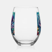 Octopus Nautical Beach Coastal Personalisiert Weinglas Ohne Stiel (Rechts)