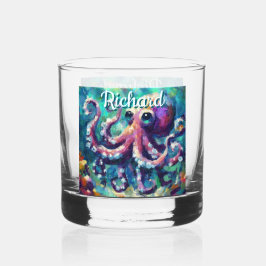 Octopus Nautical Beach Coastal Personalisiert Whiskyglas
