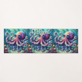 Octopus Nautical Beach Coastal Personalisiert Yogamatte (Vorderseite (Horizontal))