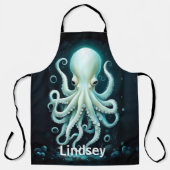 Octopus Nautical Marine Ocean Elegante Schürze (Vorderseite)