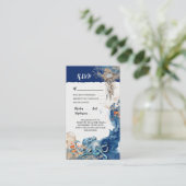 Octopus nautical Marine Orange Beach Hochzeit UAWG Hinweiskarte (Stehend Vorderseite)