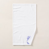 Octopus Navy Blue White Nautical Coastal Under Sea Badhandtuch Set (Handtuch)