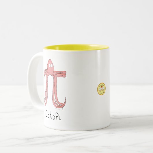 Octopus Niedlich Mathe Pi Day Coffee Tasse (Vorderseite Links)