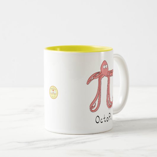 Octopus Niedlich Mathe Pi Day Coffee Tasse (VorderseiteRechts)
