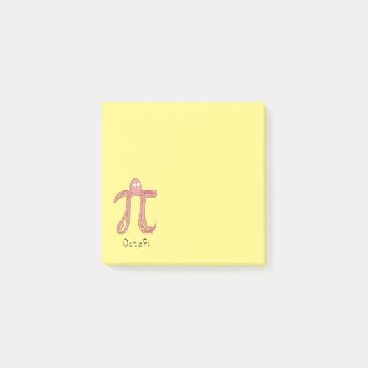 Octopus Niedlich Mathe Pi Day Post-It-Notes Post-it Klebezettel (Vorderseite)