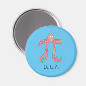 Octopus Niedlich Mathematik Pi Day Magnet (Vorderseite/Rückseite)
