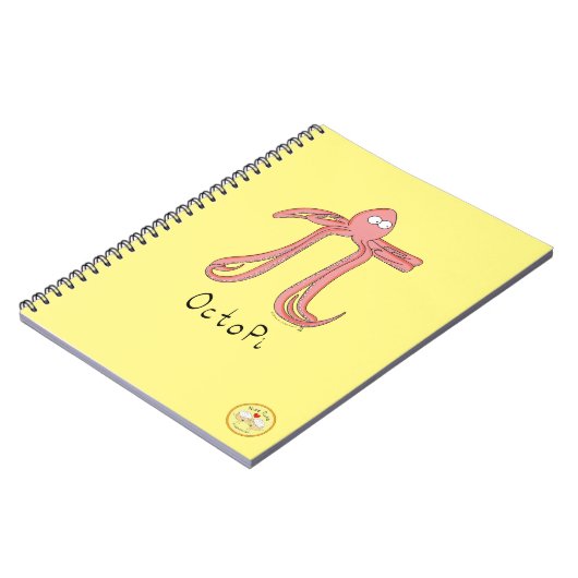 Octopus Niedlich Mathematik Pi Day Notebook Notizblock (Linke Seite)
