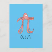 Octopus Niedlich Mathematik Pi Tag Postkarte (Vorderseite)