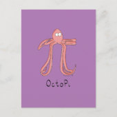 Octopus Niedlich Mathematik Pi Tag Postkarte (Vorderseite)
