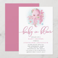 Octopus Niedlich Pink Baby in Bloom Baby Dusche