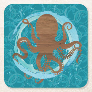Octopus Oasis Paper Untersetzer