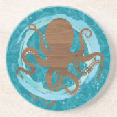 Octopus Oasis Sandstone Untersetzer (Vorne)