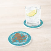 Octopus Oasis Sandstone Untersetzer (Seite)