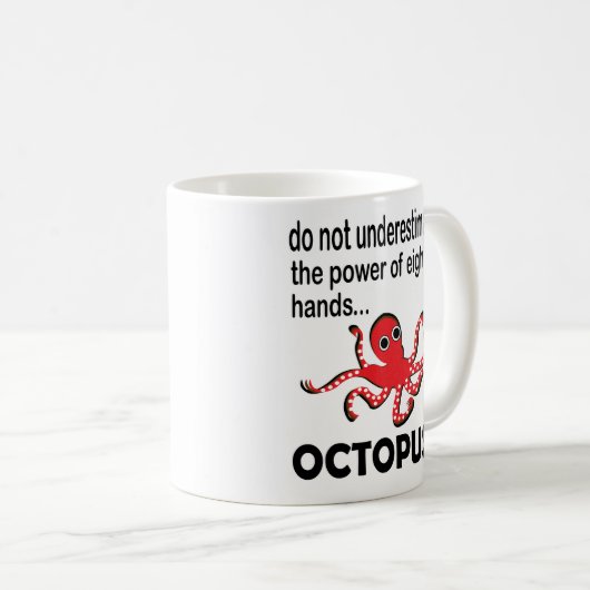 Octopus Ocean Funny Octopus Kaffeetasse (VorderseiteRechts)