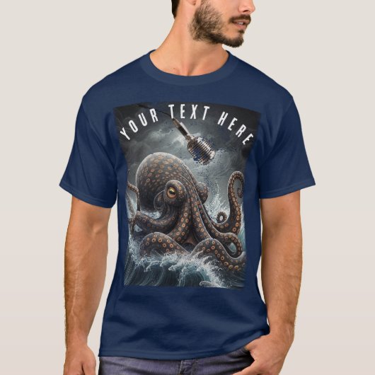 Octopus Ocean Musician  T-Shirt (Vorderseite)