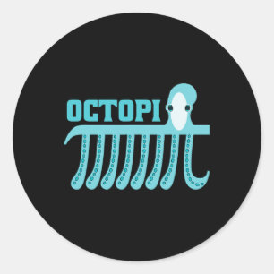Octopus Octopi Math Runder Aufkleber