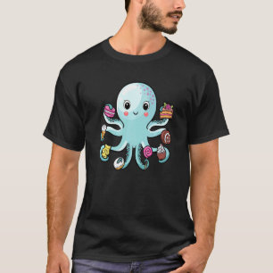 Octopus Octopus Cake Tentacles Meerestiere Chil T-Shirt