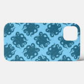 Octopus On Blue Pattern Case-Mate iPhone Hülle (Rückseite (Horizontal))