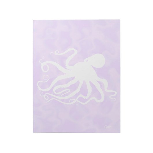 Octopus on Purple - 11" x 8.5" Notepad Notizblock (Rotiert)