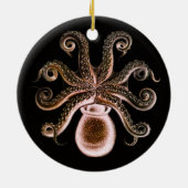 Octopus One - Red Keramik Ornament (Hinten)
