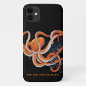 Octopus Orange Mandala Blue Case-Mate iPhone Hülle (Rückseite)