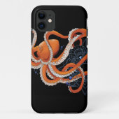 Octopus Orange Mandala Blue Case-Mate iPhone Hülle (Rückseite)