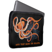 Octopus Orange Mandala Blue Laptopschutzhülle (Vorne Rechts)