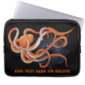 Octopus Orange Mandala Blue Laptopschutzhülle (Vorderseite)
