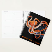 Octopus Orange Mandala Blue Planer (Anzeige)
