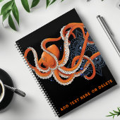 Octopus Orange Mandala Blue Planer