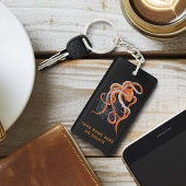 Octopus Orange Mandala Blue Schlüsselanhänger